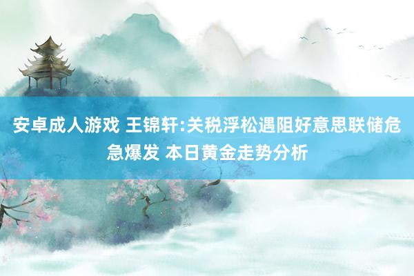 安卓成人游戏 王锦轩:关税浮松遇阻好意思联储危急爆发 本日黄金走势分析